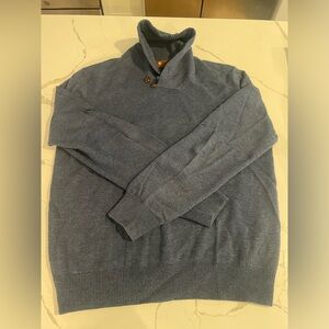 Toscano Navy/Blue High Neck Sweater - Large